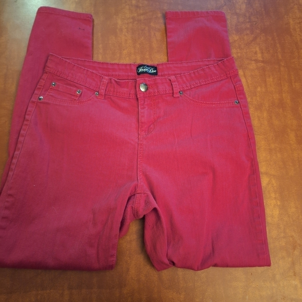 Jane Doe Brand Red Jeans Size 16